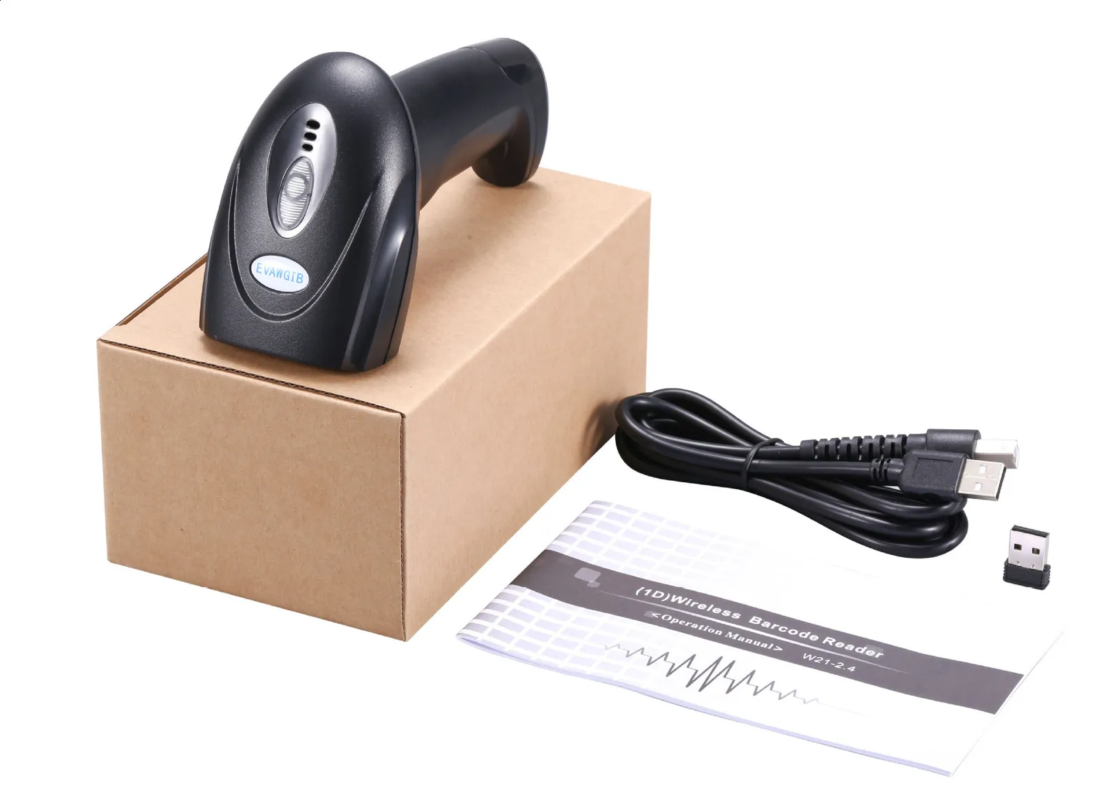 QR Code Scanner,JRHC 2D Portable Barcode Scanner Wireless 2-in-1