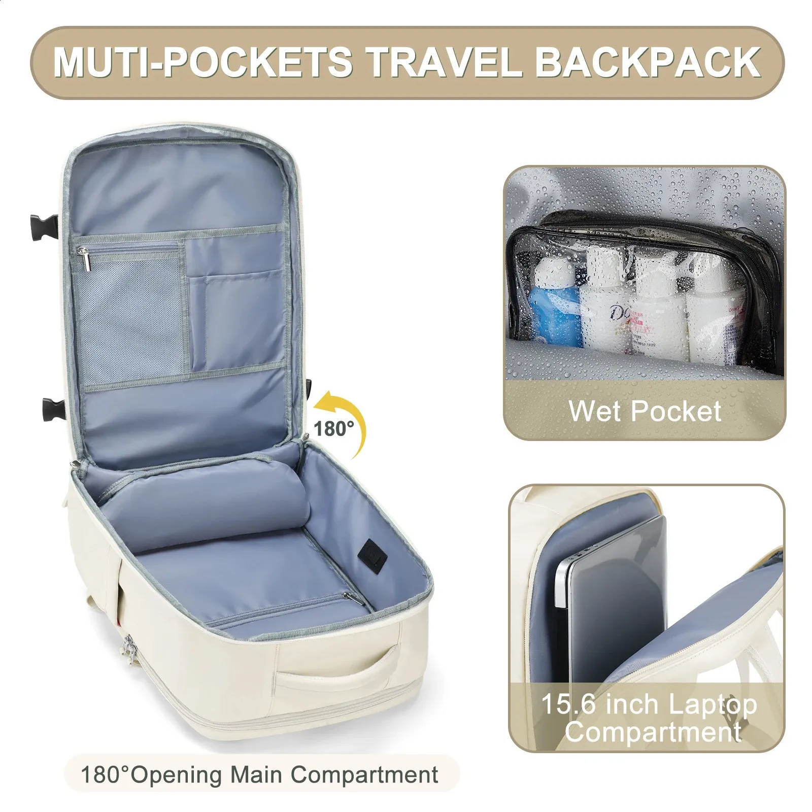 Large Capacity Travel Backpack | 16 Inch Laptop Backpack 