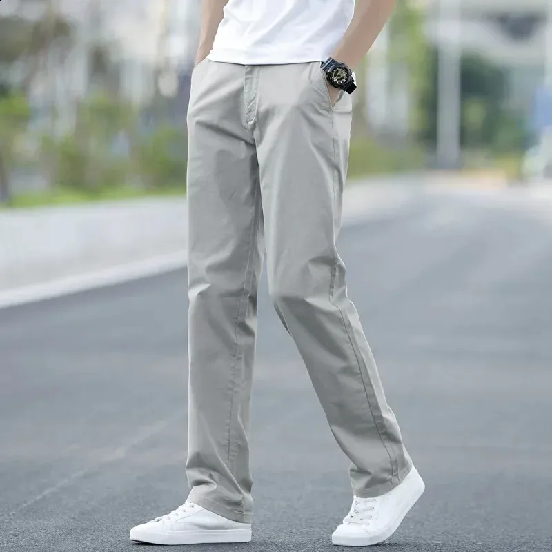 Pantalones Chinos Para Hombre - Corte Regular, Elásticos, Cómodos, Ideales Para Oficina, Negocio O Ocio