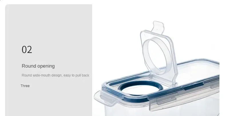 240802 Airtight Food Storage Containers 2.5/4L Moistureproof, Insect ...