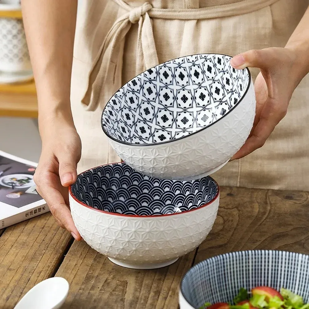 Ciotola Insalata In Ceramica Nera Opaca | Grande Per Zuppa, Ramen O Frutta - Design Elegante - Foto 2