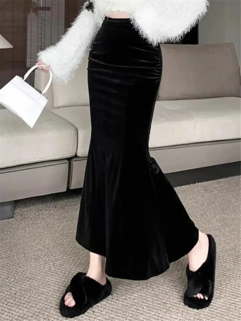 Autumn Winter Package Hip Skirt Women Stretch Female Slim High Waisted