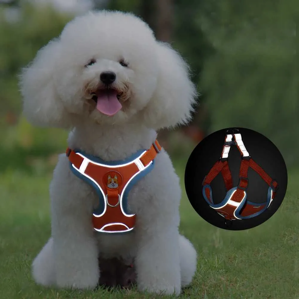 Reflective Vest Small Dog Harness And Lead Pet Harness Dog Leash