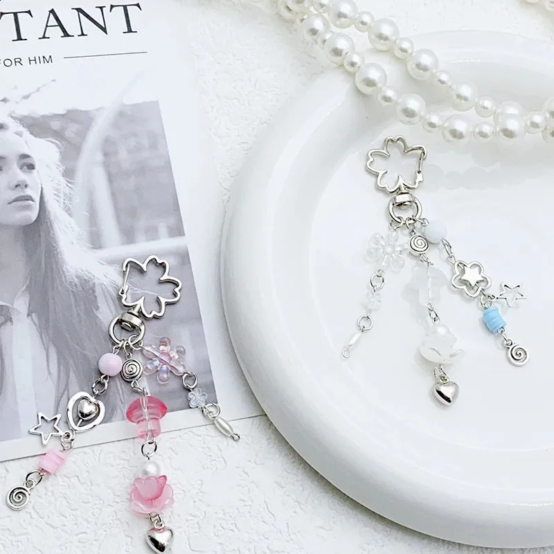 Aesthetic Flower Phone Lanyard with Sweet Beaded Chain - Y2K Ins Style Keyring pink crossbody bag Pendant for Case Charm - Perfect Gift (240802) Aesthetic Flower Phone Lanyard with Sweet Beaded Chain - Y2K Ins Style Keyring pink crossbody bag Pendant for Case Charm - Perfect Gift (240802)