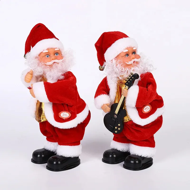 Santa Rocking Instrument Fun Christmas Santa Toy - Electric Guitar Playing & Hip Shaking Santa ...