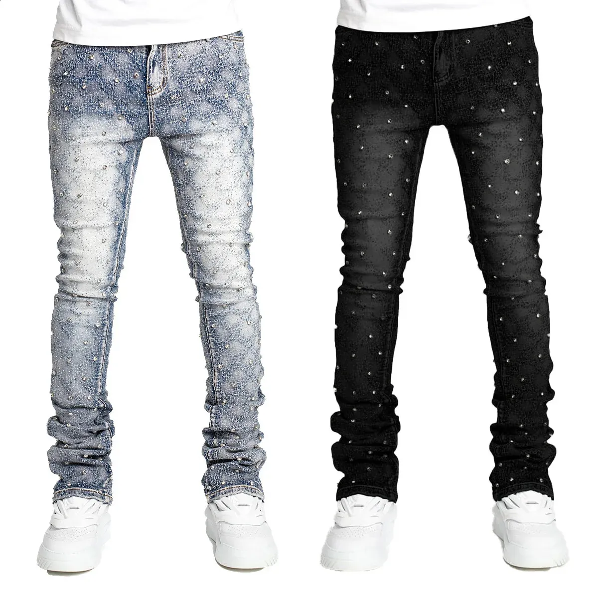 European Street Style Elastic Pearl Men's Tight men& European Street Style Elastic Pearl Men's Tight men&