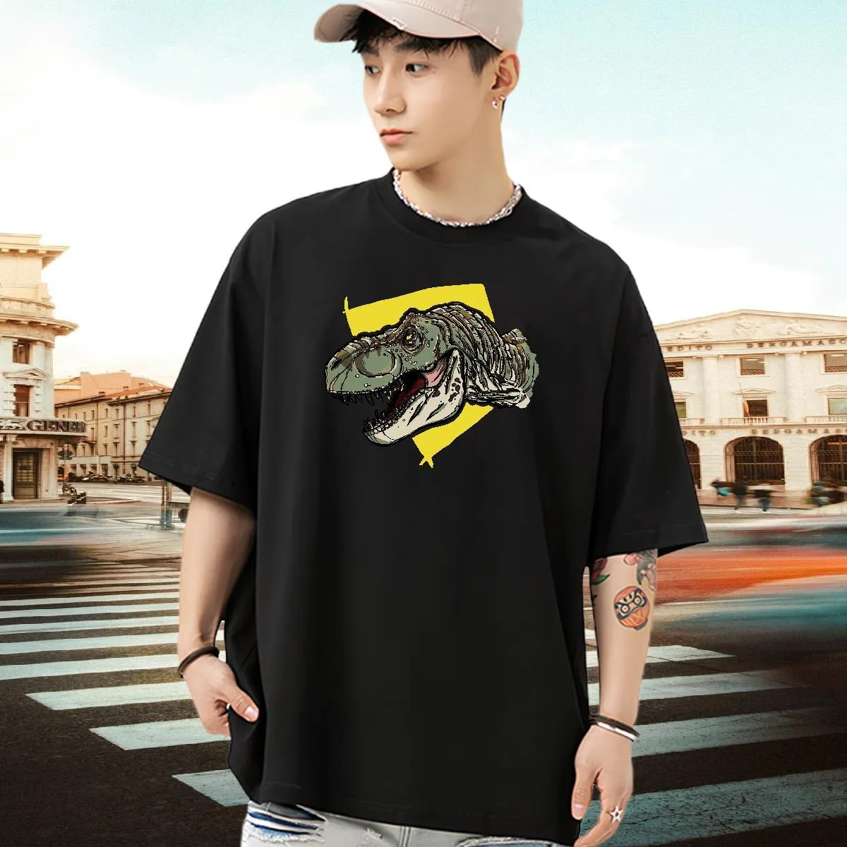 Save Big on Bulk Dinosaur T Shirts Anime T Shirts For Men, Casual Cotton  Graphic Tees: Breathable Short Sleeve Hip Hop Polos With Unique Dinosaur
