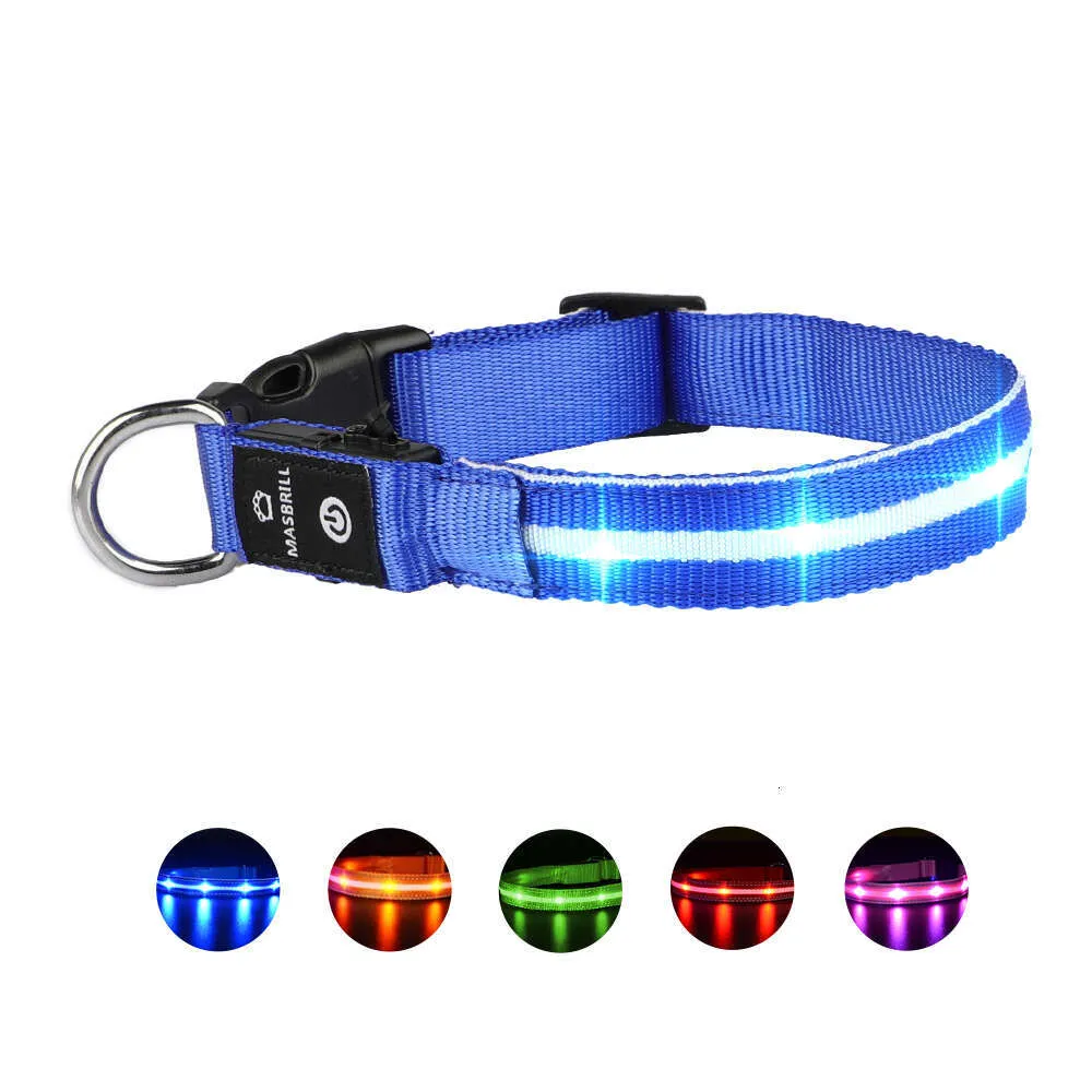 Wholesale MASBRILL USB Rechargeable LED Pet Dog Necklace Collar Glowing Luminous Flashing Night Safety Harness Supplies For Outdoor Walking From Home0888 19.78 DHgate.Com