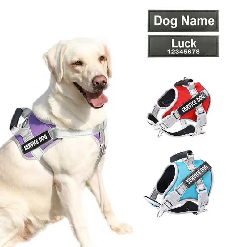 Personalized Reflective Dog Harness for Large Labrador Breeds