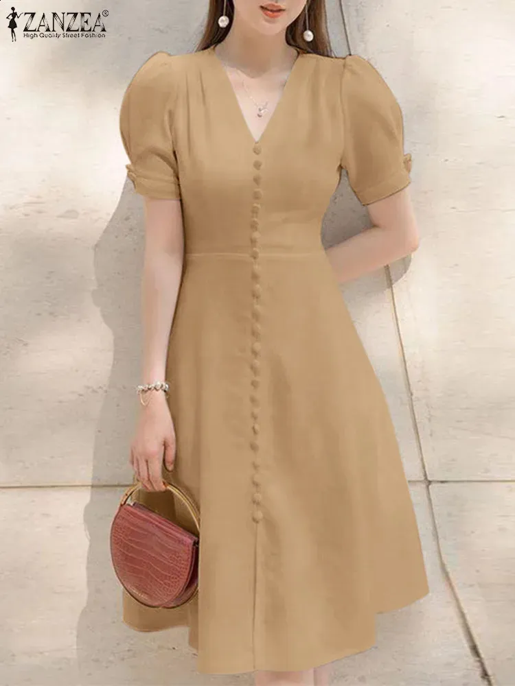 green emerald velvet dress ZANZEA Fashion Lapel Neck Long Sleeve Sundress Elegant Women Autumn Lo –  Mega Mart Center