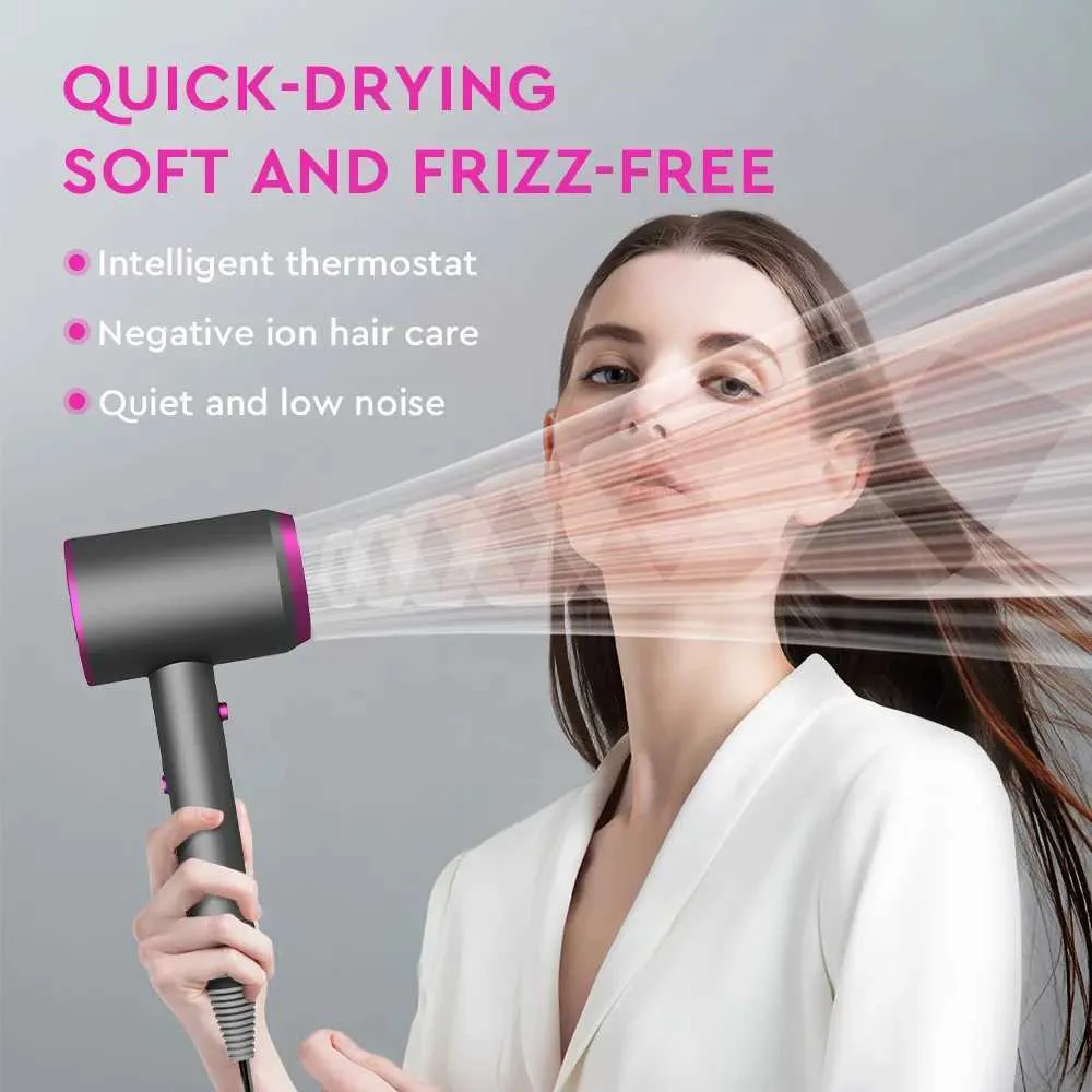 Salon Styling Blow Dryer Hair Dryer With Cool Air Negative Ion