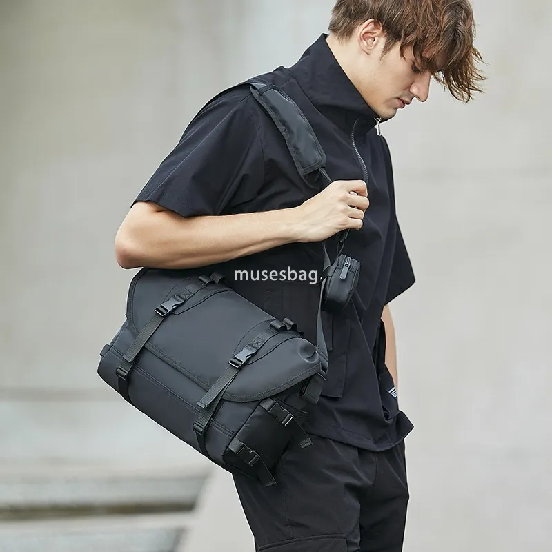 Sac Bandoulière En Cuir Véritable FEIGITOR - Grand Modèle Vintage Pour Hommes Et Femmes