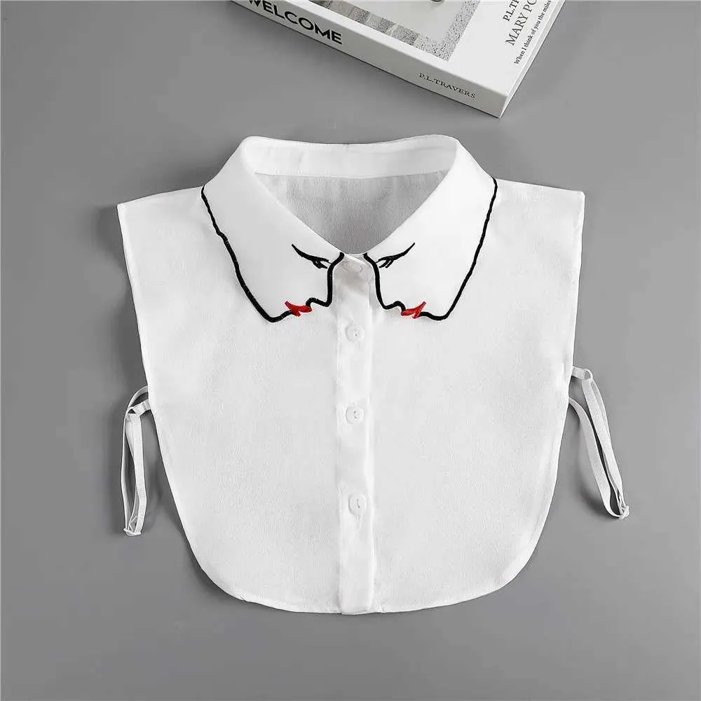 White Collar Shirt Women Peter Pan Necklace False Collar