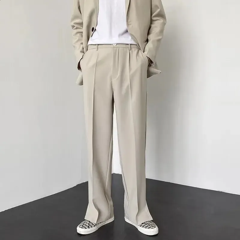 人気カラーの Fit Slim Korean Men's Slit Wide with casual smart mens Clothing