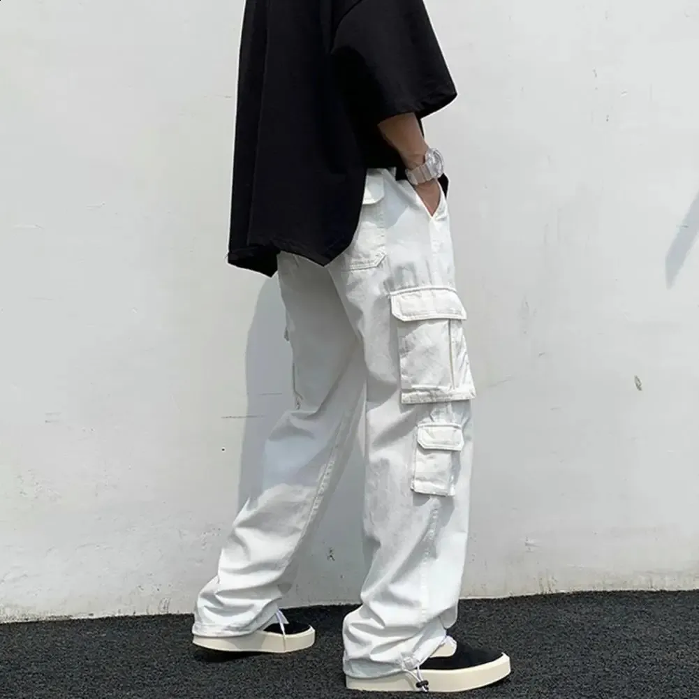 Save Big on Bulk Mens Hip Hop Cargo Pants Elastic Waist Cargo Pants For Men  Streetwear Style Trousers, Loose Fit Cargo Trousers Mens, Multi Pocket