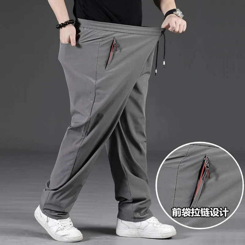 Mens Fashionable Baggy Grey Pants Men With Elastic Waistband Plus Size 7XL 8XL Sweatpants For Casual Wear Big Size 240819 From Sereinstore 32.56 DHgate.Com