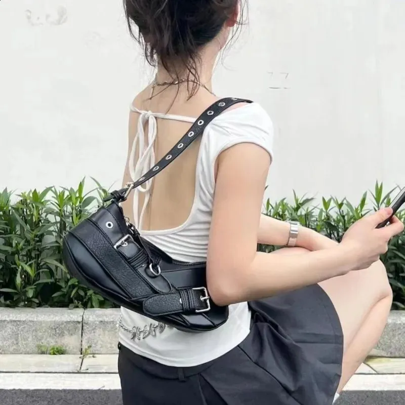 Jiaerdi Vintage Y2K Leather Shoulder Bag For Men, From