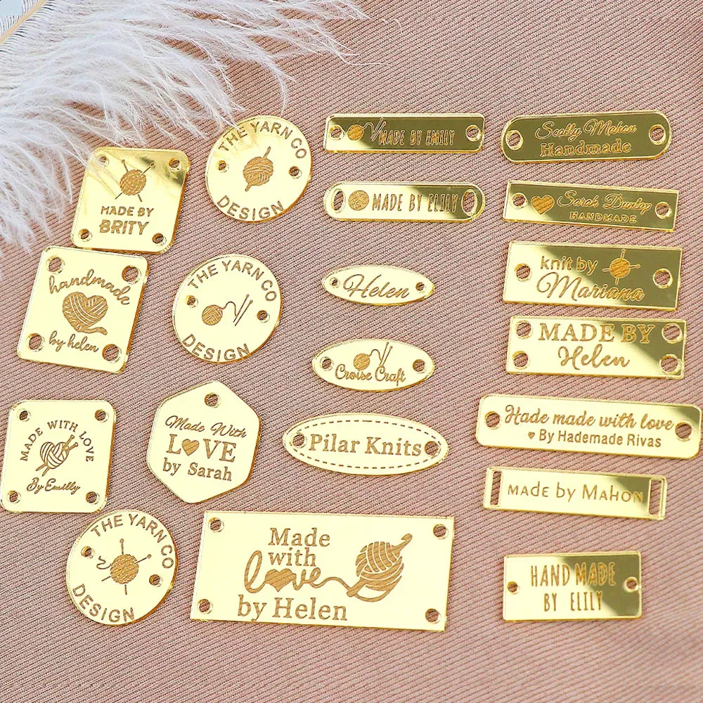 Personalized Acrylic Clothes Labels Engraved Handmade Tags For DIY ...