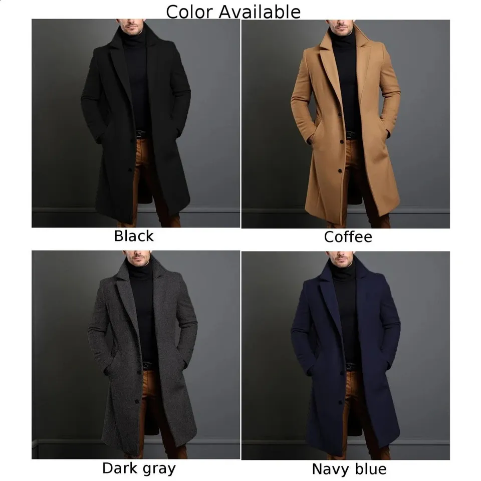 Premium Black Single Breasted Trench Coat: Warm, Comfortable, and
