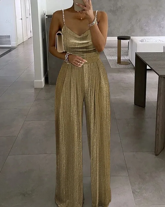 Save Big on Bulk Evening Gown Jumpsuit Jumpsuits For Women Long Sleeve  Elegant Evening Jumpsuit With Bead Detail And Wide Legs, Long Sleeve Formal 