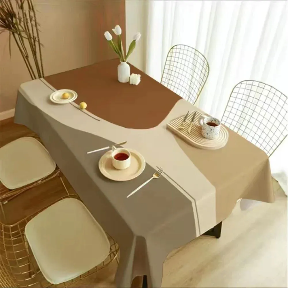 Cozomiz Jacquard Mantel De Elástica Ajustada Protector De Mesa Con Bordes Impermeable Cubierta De Mesa Resistente A Agua 120cm Corte Entallado Redondo Azúl