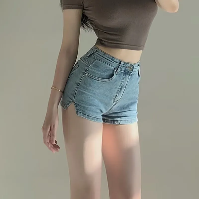 Save Big on Bulk Trendy Shorts Jeans, Women's Summer Tight Fitting Thin Hot  Spicy Shorts, High Waist, Small Slit, Hip Lifting Pants, Instagram Trendy 