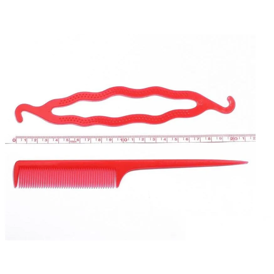 Salon Bundle Hair Ponytail Creator Plastic Loop Styling Tools Black ...