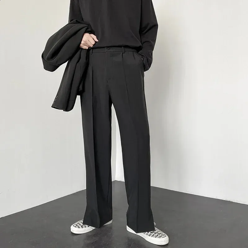 Mens Korean Style Slim Fit Pants Formal Business Trousers