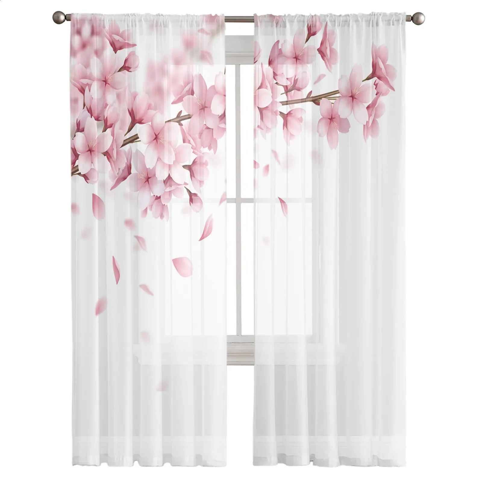 MOBEITI Cherry Blossom Blackout Curtains - 96" Long, 2 Panels, Grommet Top, Thermal Insulating For Bedroom & Living Room - View #4