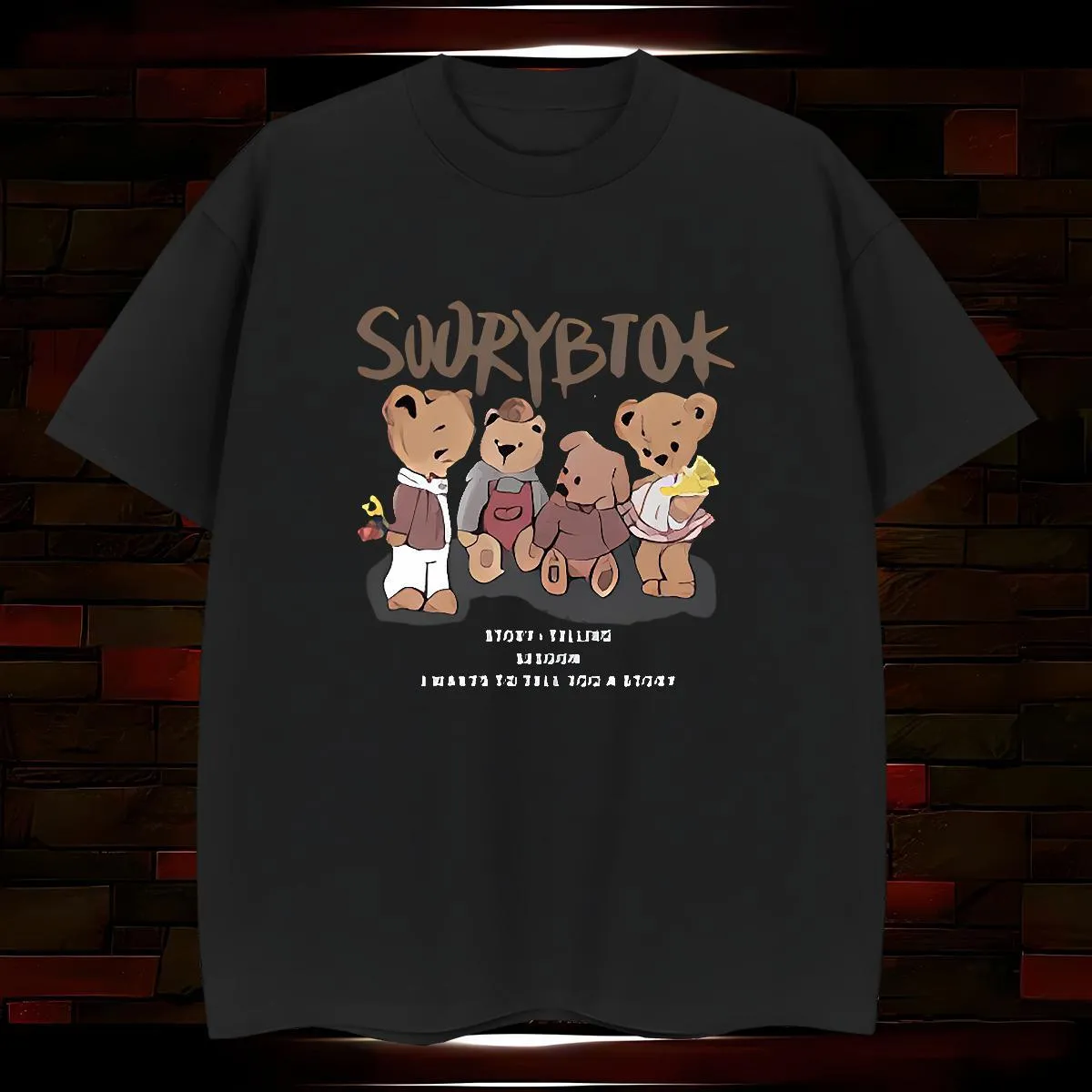 Men's Breathable Cotton Bear Hip Hop Street Polo T-shirts