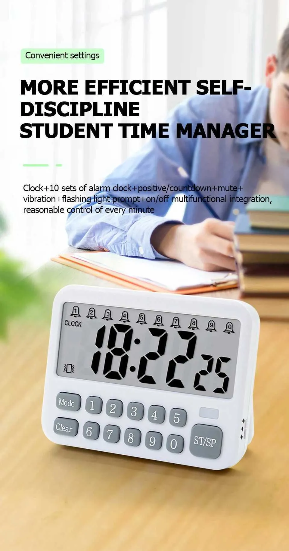 Digital kitchen timer 24-hour countdown 10 alarm mute vibrate magnetic  plastic kitchen clock from Dhgate Timers - price 11.75
