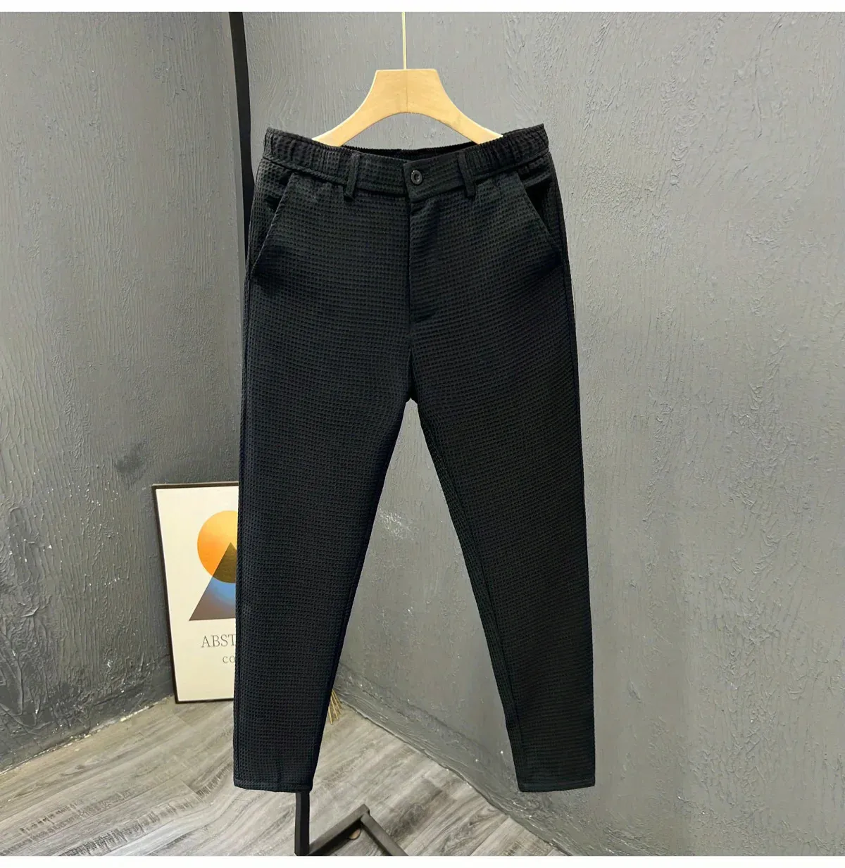 Slim Cropped Pants Mens: Korean Style Elastic Waist Summer
