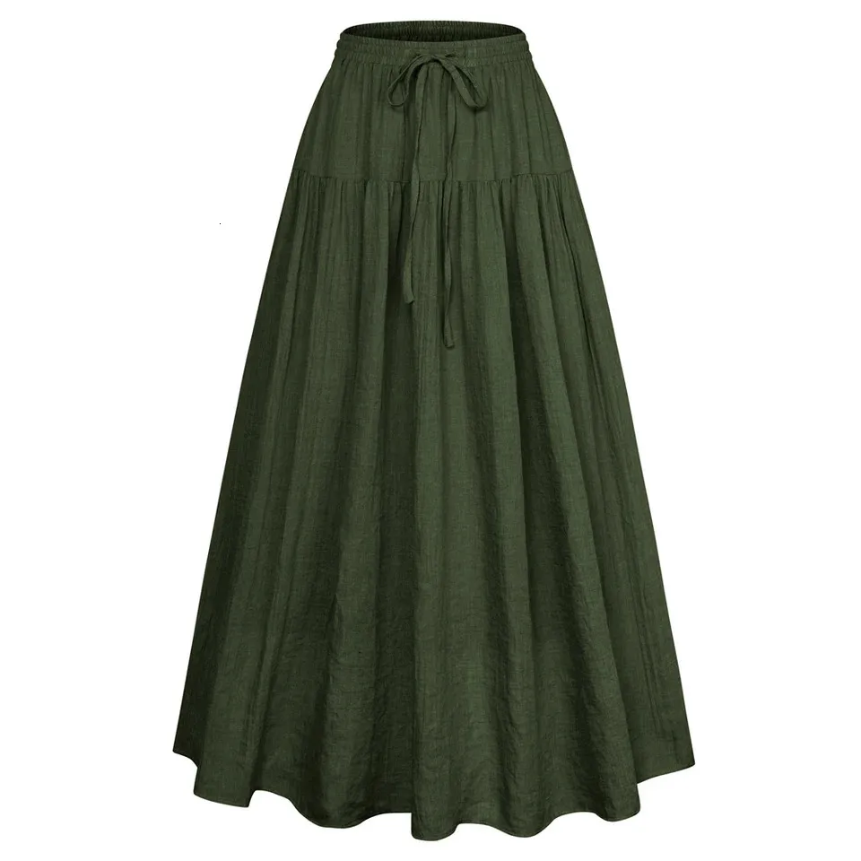 SD Women Skirt Vintage Renaissance Big Swing Elastic