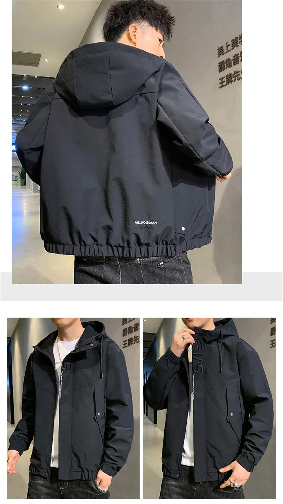 Veste à Capuche à Carreaux Pour Homme - Grandes Tailles - Veste D'hiver