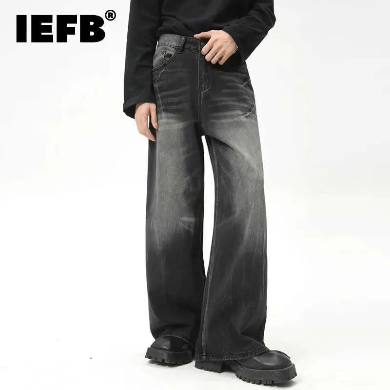 Mens Jeans Men's Jeans Punk Distressed Solid Color Washed