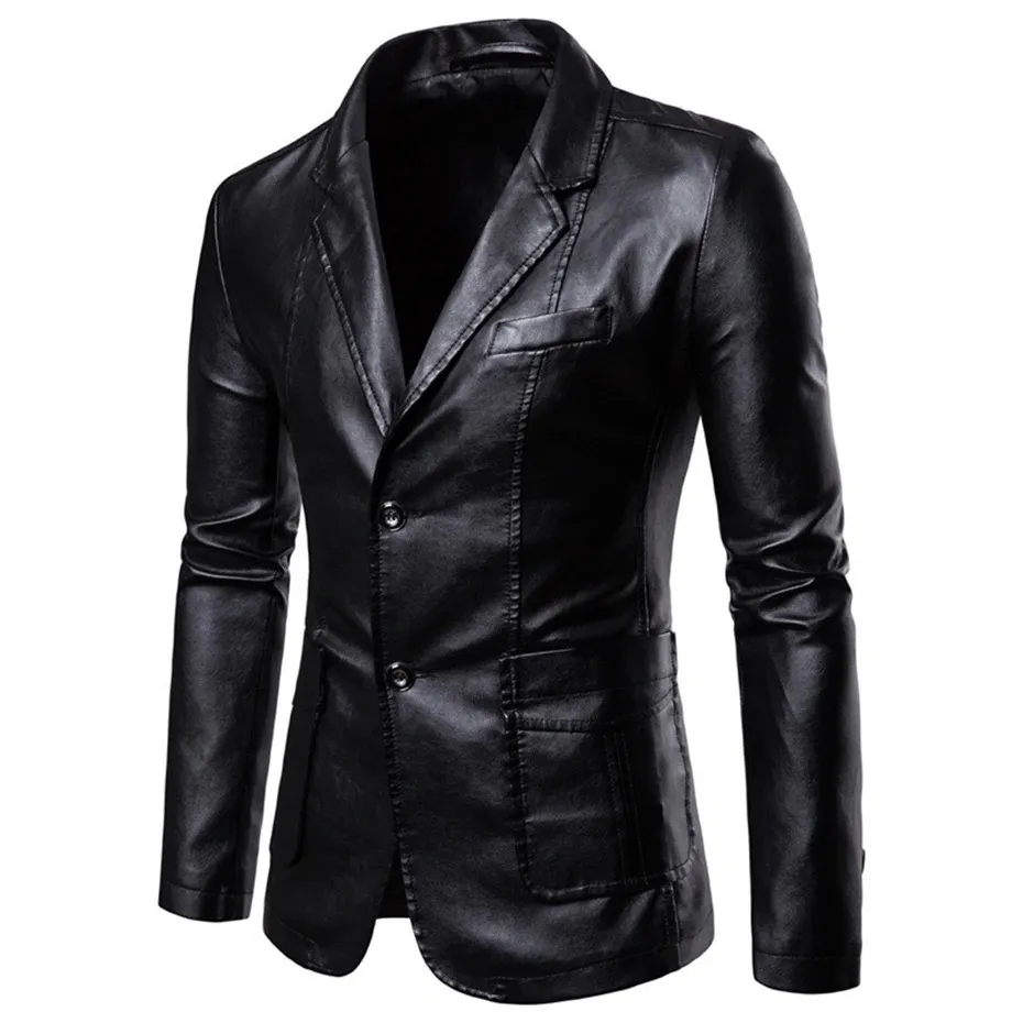 Plus Size 5XL 6XL Men's Leather Coat Jacket Casual Motorcycle