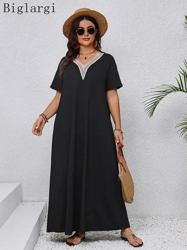 loose fashion dresses Loose Linen Maxi Dress, Summer Dress, Linen Dress for Women, Linen Dress with Pockets, Plus Size Dress, 100% Linen Clothing, XS / Deep Green