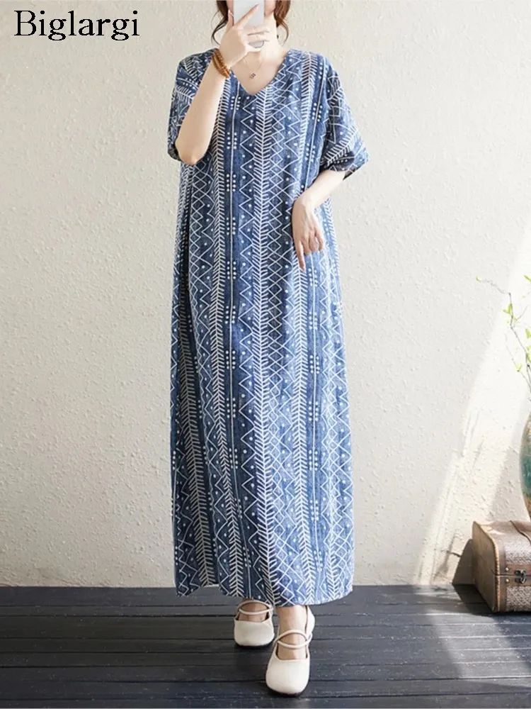 Striped Summer Dress: V-Neck Loose Fit A-Line Style - Shop Now! from Dhgate Plus size Dresses - price 56.27 Striped Summer Dress: V-Neck Loose Fit A-Line Style - Shop Now! from Dhgate Plus size Dresses - price 56.27