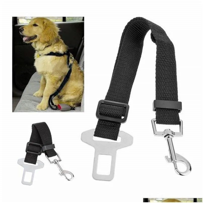 Adjustable Dog Safety Belt For Travel Outdoors Car Safety Seat Belt With Leash Clip Restraint Lead For Pets Drop Delivery Available From Bathshowers 1.03 DHgate.Com
