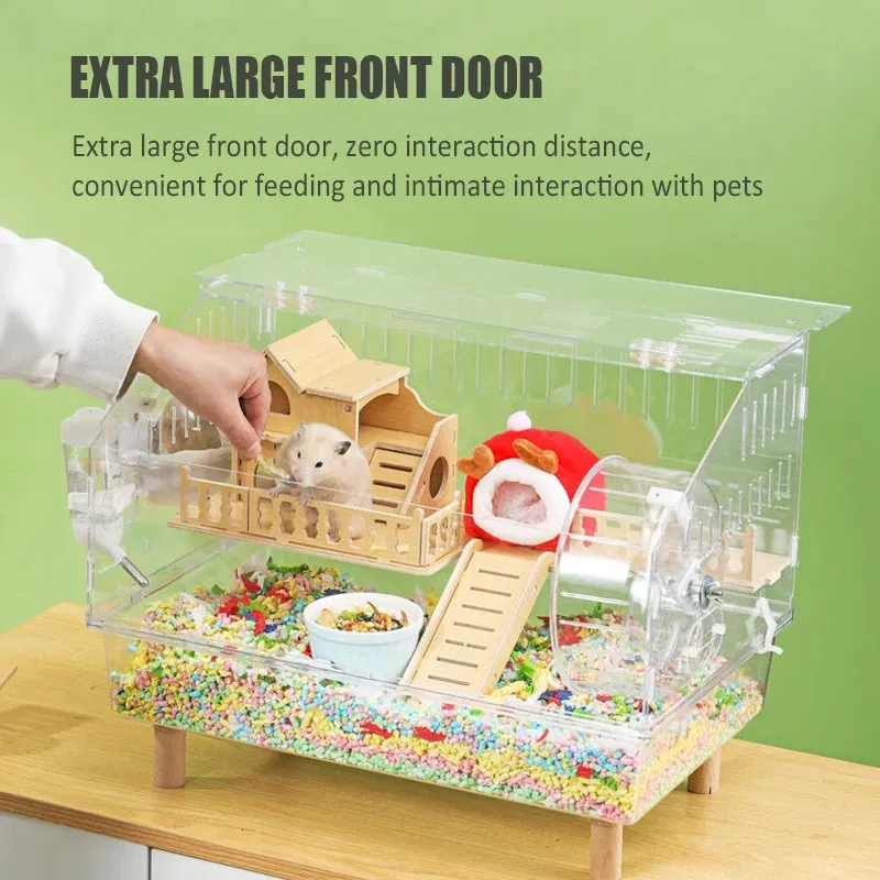 Breathable Transparent Acrylic Hamster Cage For Indoor Breeding Of Small Farm Animals Ideal For Rabbit Chinchilla Guinea Pig And More 240801 From Xuan10 168.43 DHgate.Com