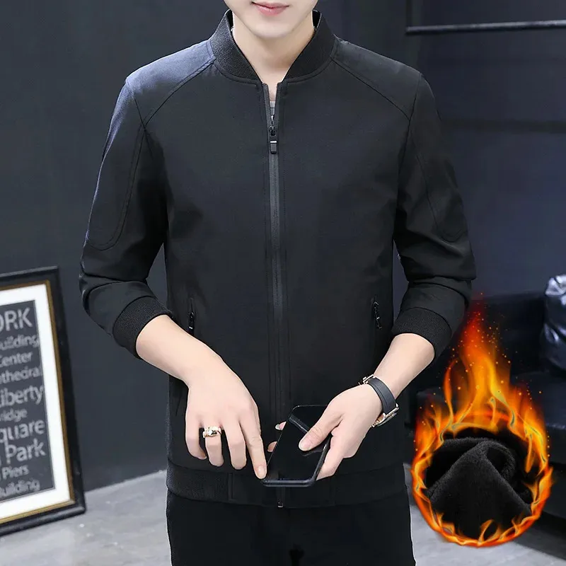 240806 Mens Waterproof Slim Fit Bomber Jacket Thin Windbreaker