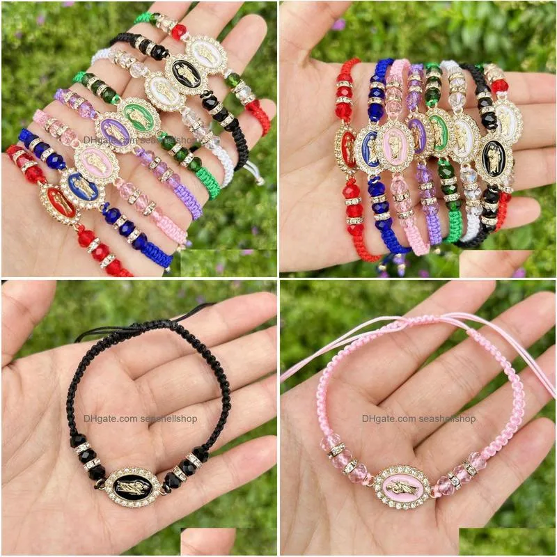 Religious Charm Bracelets: Virgin Mary San Judas Tadeo, Red String  Protection Anklets for Women Girls Mexican Jewelry