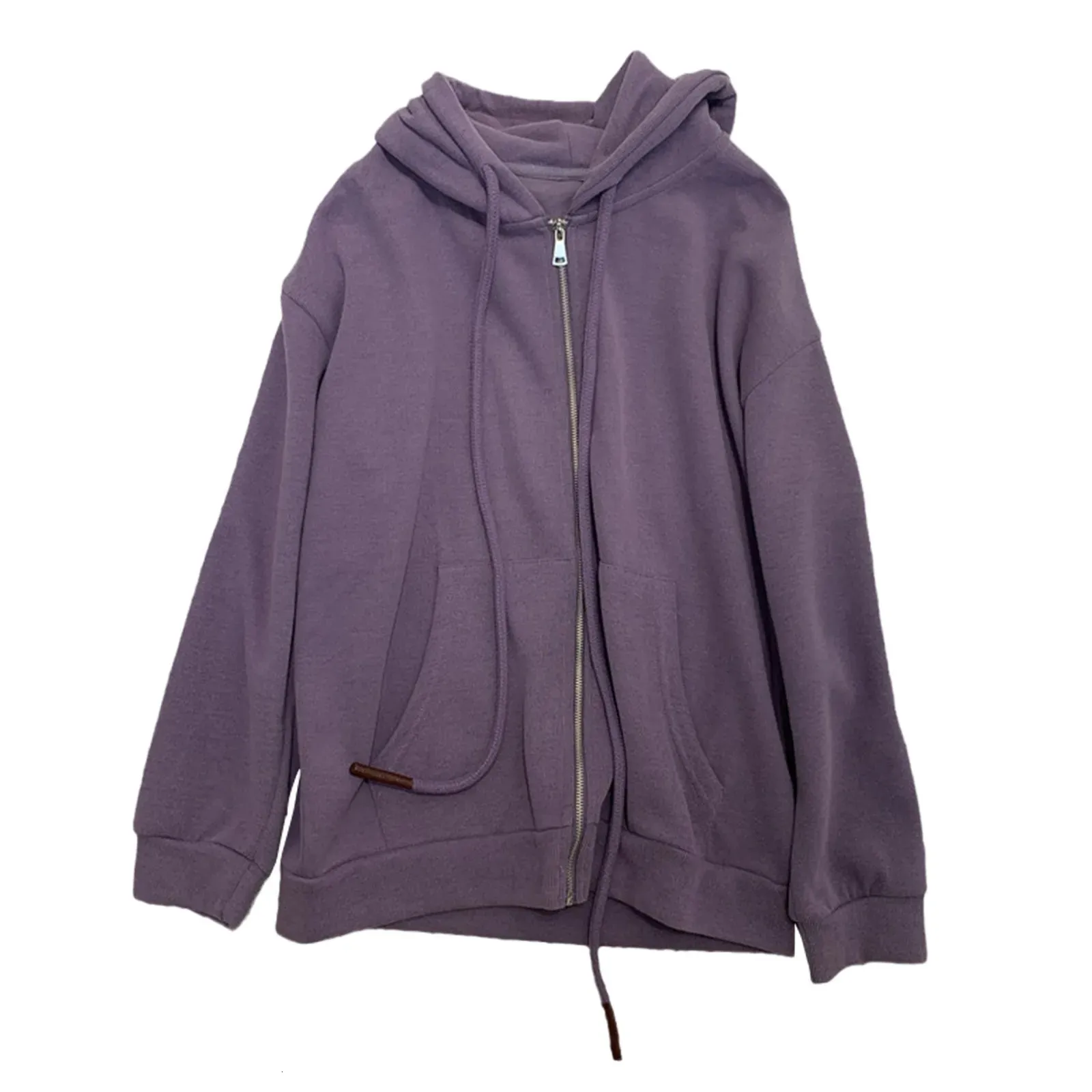 パーカー・フーディ IONSEOUL Grape Heart Damage Hooded Zip-Up JE100 Y2K Purple Oversized Zip Up comfort hoodie with Drawstring