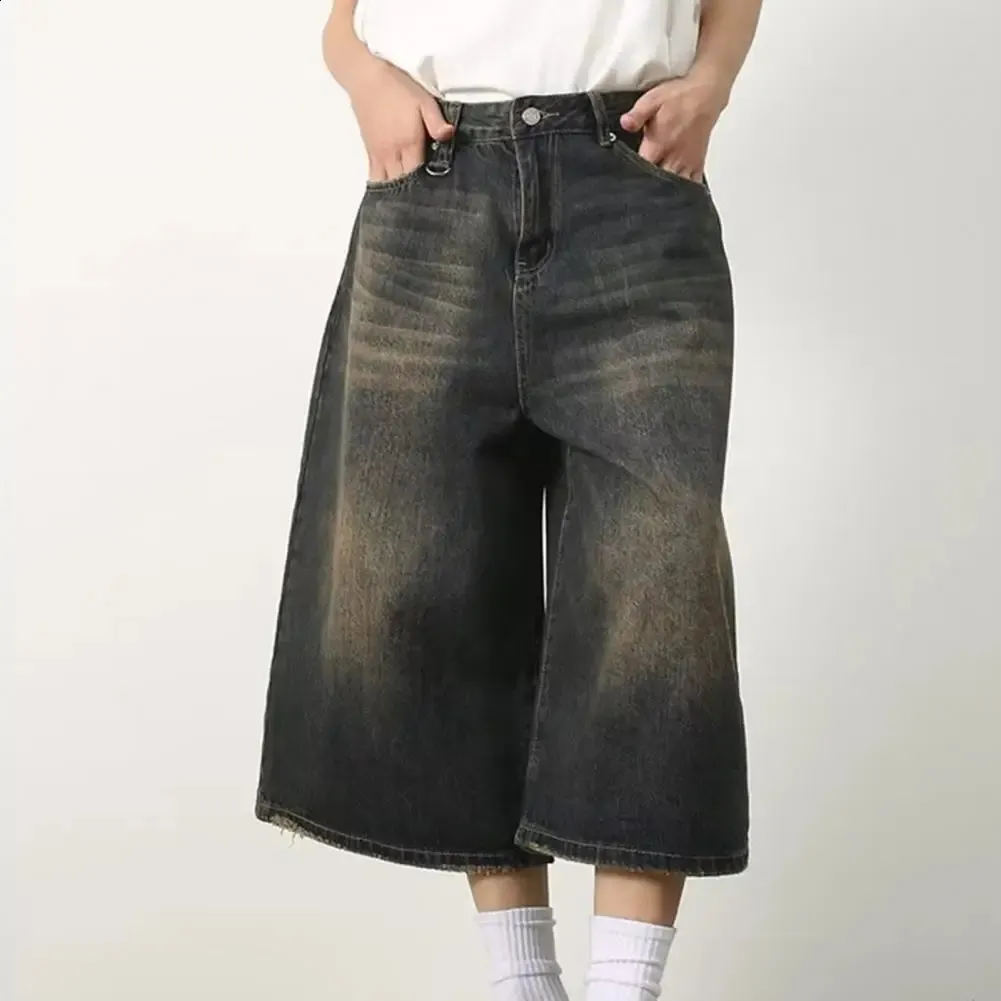 Baggy Denim Shorts Womens: High Waisted, Plus Size Wide Leg Denim