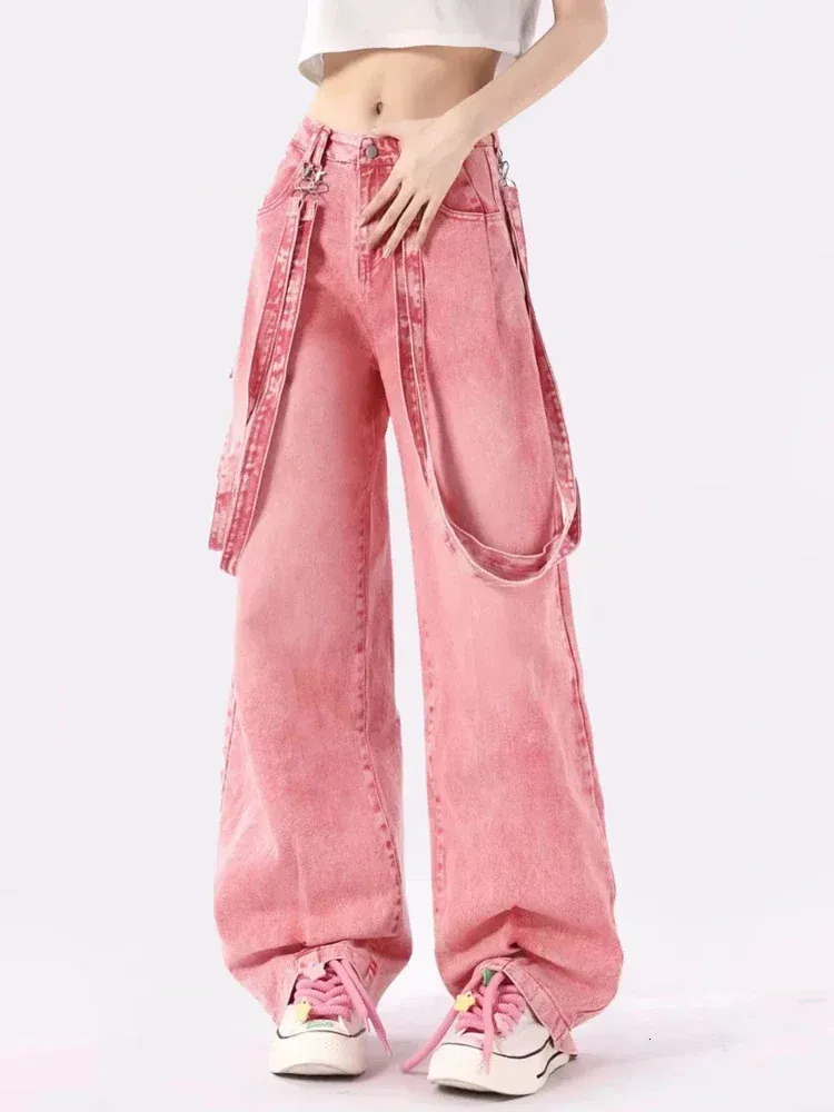 【BAON】Ariel pink washed denim pants Acid Wash Batten Jeans in Pink – SVRN