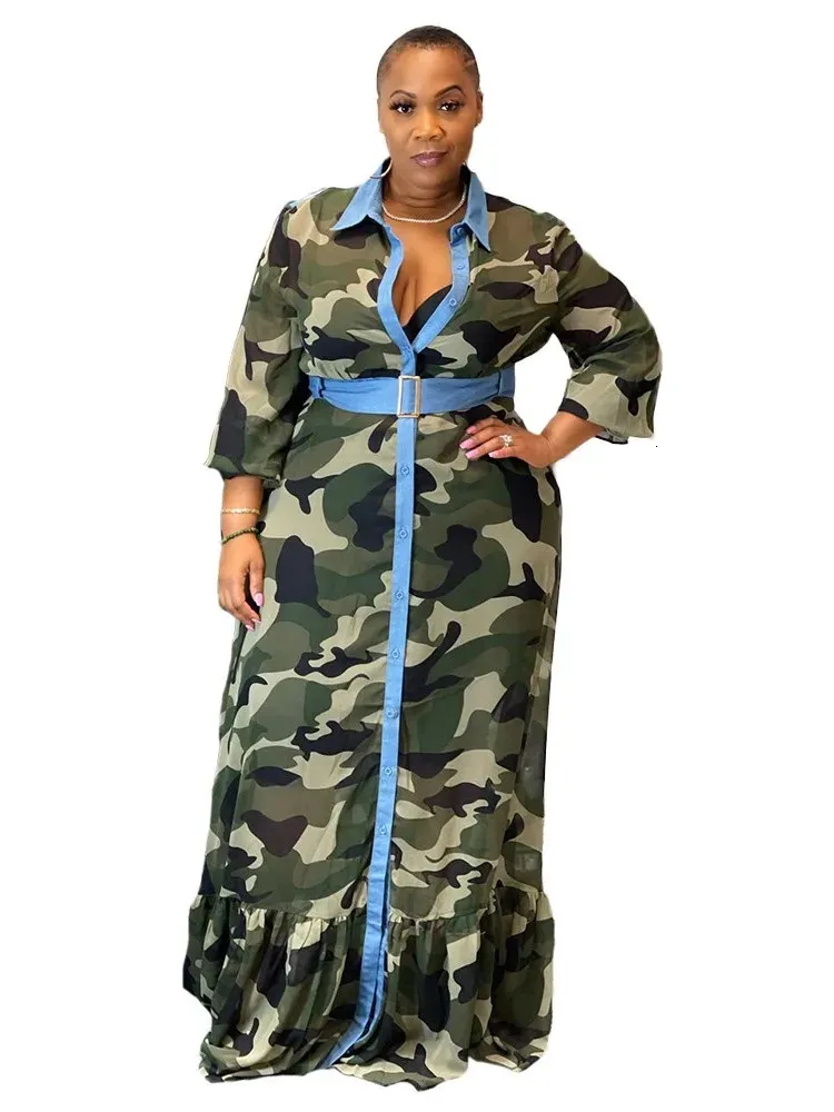 flage Print Wrap ss for Plus Size Women