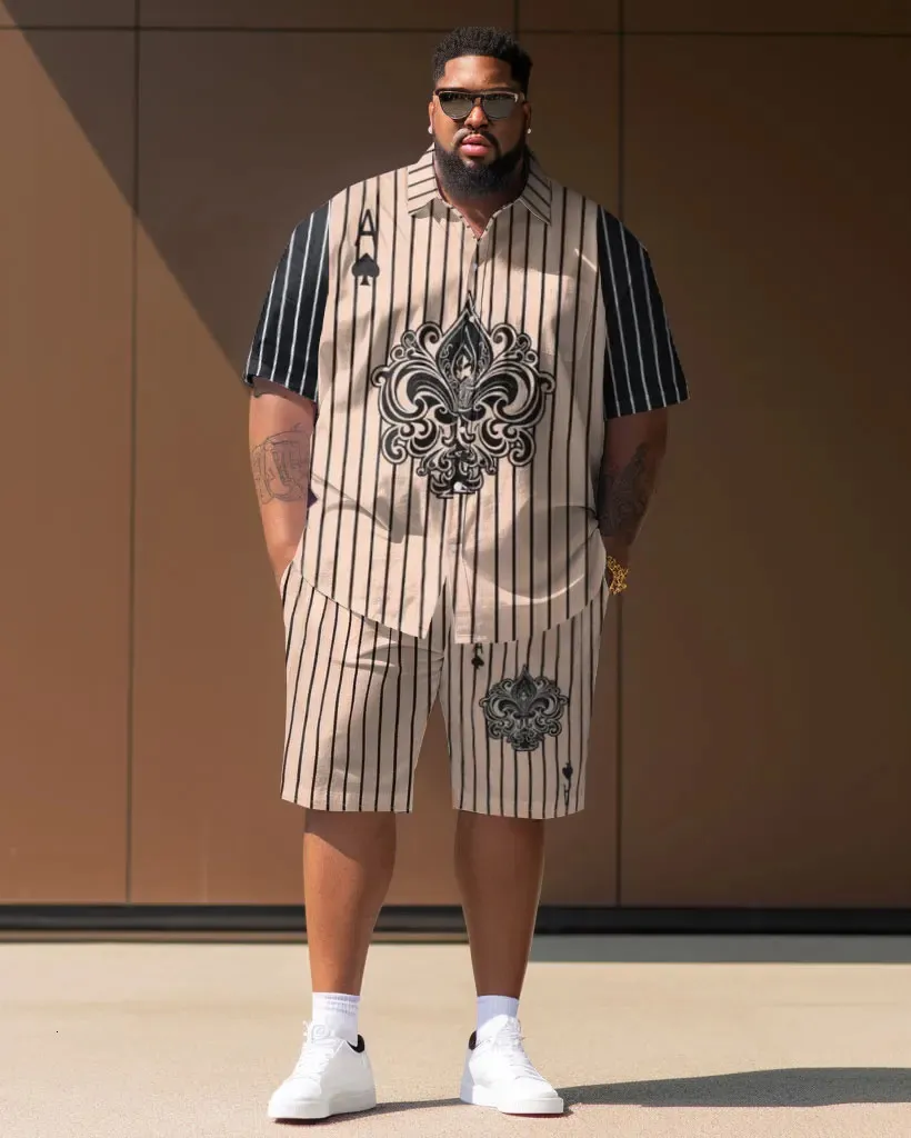 mayonaka0704様EUR80全長約95cm DHgate.com:Plus Size Mens Shirt and Shorts Set: Casual