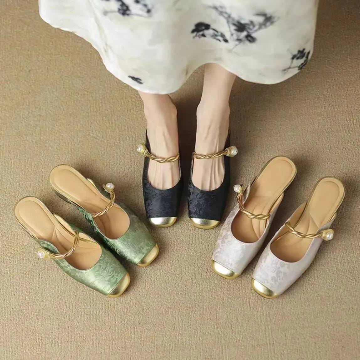 Chinese mary jane slippers hot sale