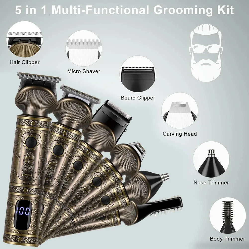 In Hair Clipper Set Hair Trimmer Hair Cutting Machine For Men, USB ...