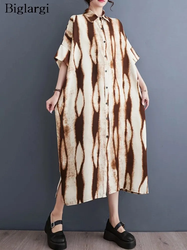 open lace back dress Very J Oversized Collared Striped Knit Midi Dress White/Navy / S main image 1